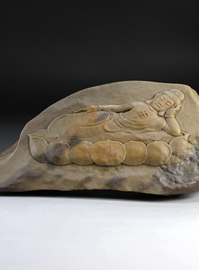 【卧佛】天然戈壁石摆件 释迦牟尼 楼叔孤品