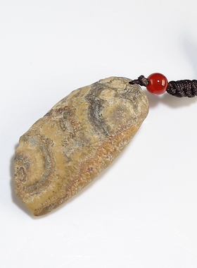 【清仓】天然九眼石页岩眼睛原石吊坠 手工民族风挂件 楼叔孤品