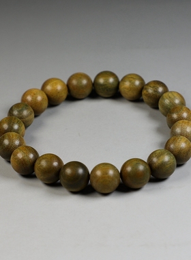 [春意]天然绿檀手链10mm女款木质手串精致小孔 楼叔精选