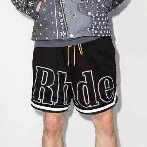 RHUDE莫兰特同款kanye美式街头网眼篮球运动裤宽松休闲短裤男女款