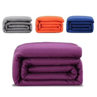 正品100%纯棉单件被套150x200 200x230 220x240纯色拼色全棉被罩