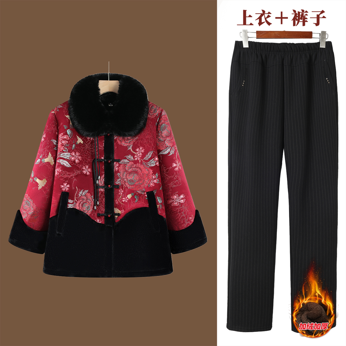 奶奶装冬装棉衣老年人棉袄女老太太棉服中式气质妈妈冬季高档外套