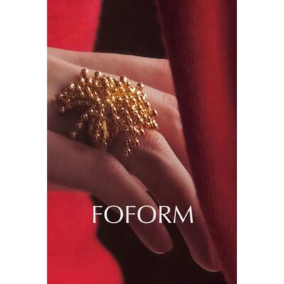 FOFORM女黄铜复古烟花戒指