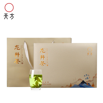 天方龙井绿茶豆香龙井礼盒装400g
