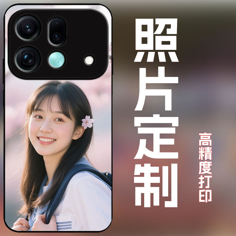 适用oppofindx9spro手机壳定制来图定制照片订做全包保护套diy艺术婚纱照玻璃壳简约创意个性照片定制男女