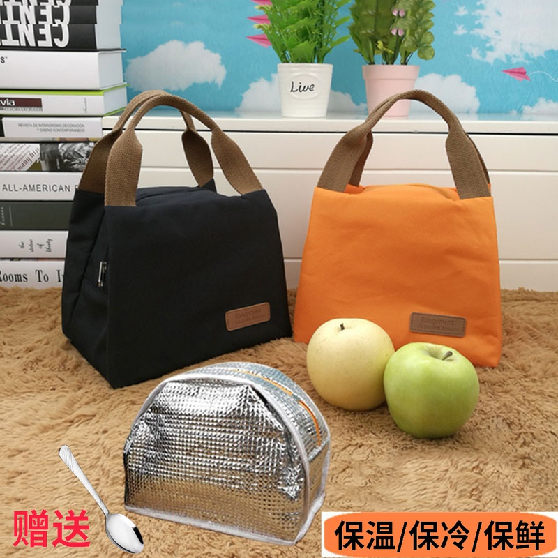 韩国清新便当袋手提包铝箔加厚保温饭盒袋牛津布便当包学生午餐