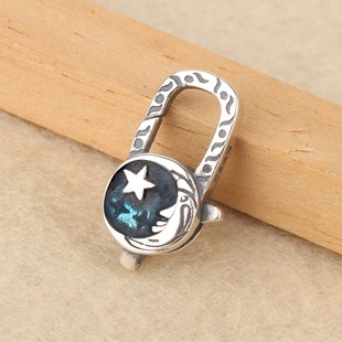 S925银扣龙虾扣项链锁扣纯银手链扣连接扣弹簧扣头配件扣链子扣环