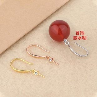 925纯银耳勾女耳环挂钩银耳钩银耳钉搭配耳坠手工DIY配件耳饰材料