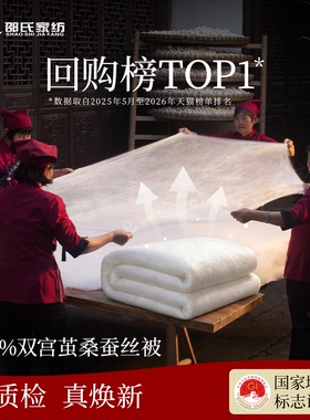 A类邵氏蚕丝被100桑蚕丝子母被丝棉夏凉被子被芯冬结婚旗舰店正品