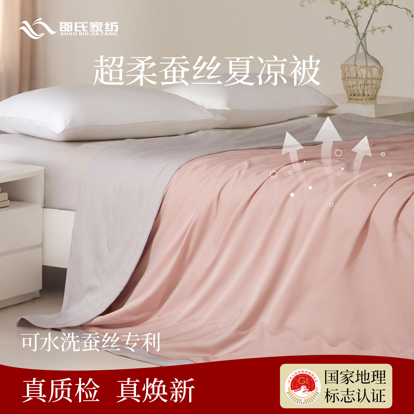 经典超柔夏凉被可水洗100蚕丝被空调被薄被手洗机洗柔软舒服夏凉