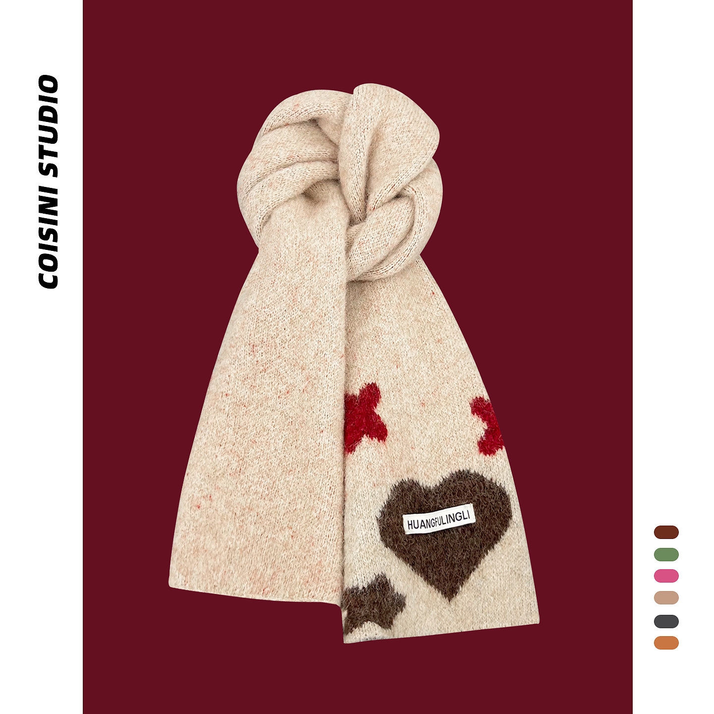 2025新款星星爱心提花流苏边针织围巾女秋冬季保暖百搭毛线围脖潮,服饰配件/皮带/帽子/围巾,围巾/丝巾/披肩,淘宝优惠券,粉丝福利购,淘宝优惠卷