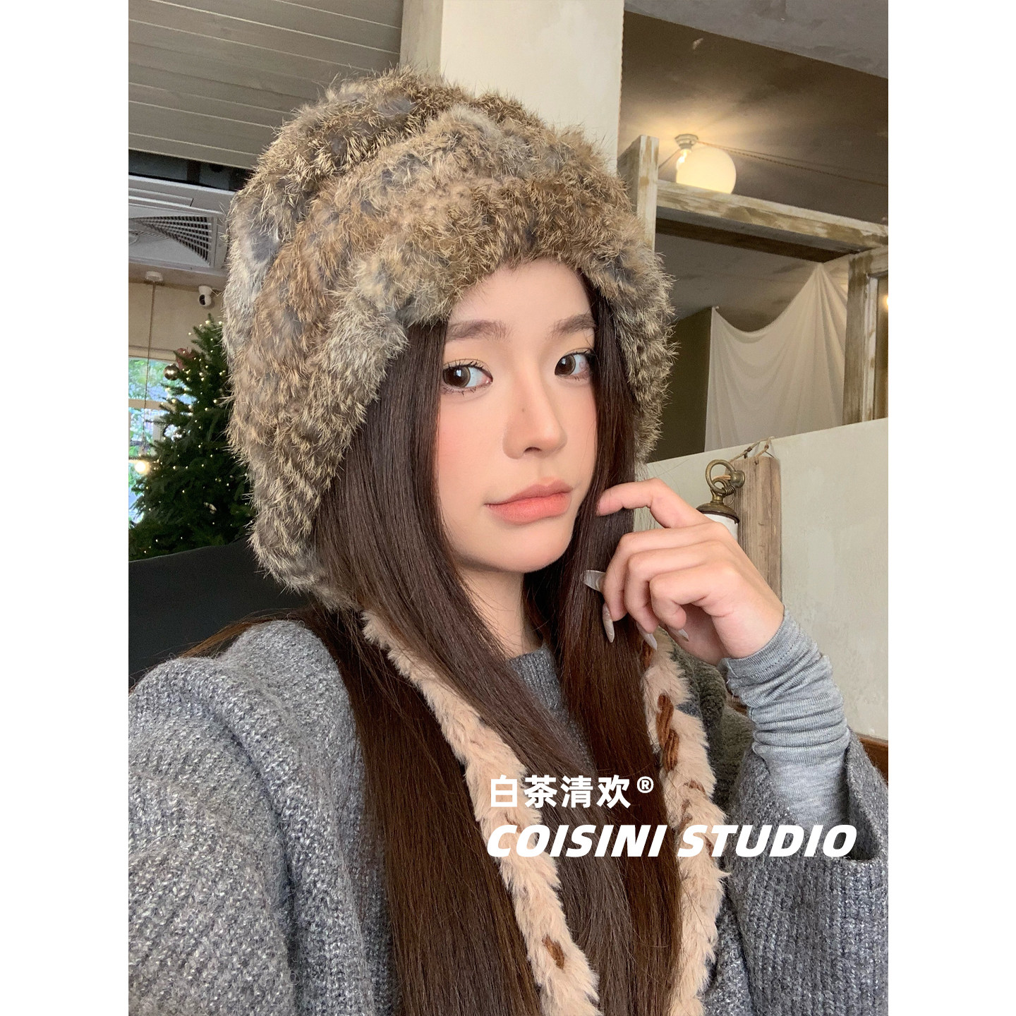 兔毛混纺护耳套头帽子女生冬季加厚保暖毛线帽防寒显脸小雷锋帽潮,服饰配件/皮带/帽子/围巾,帽子,淘宝优惠券,粉丝福利购,淘宝优惠卷