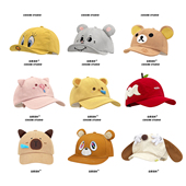 可爱崔弟翠儿小黄鸭灰色老鼠轻松熊翻檐鸭舌帽子女夏季 百搭棒球帽