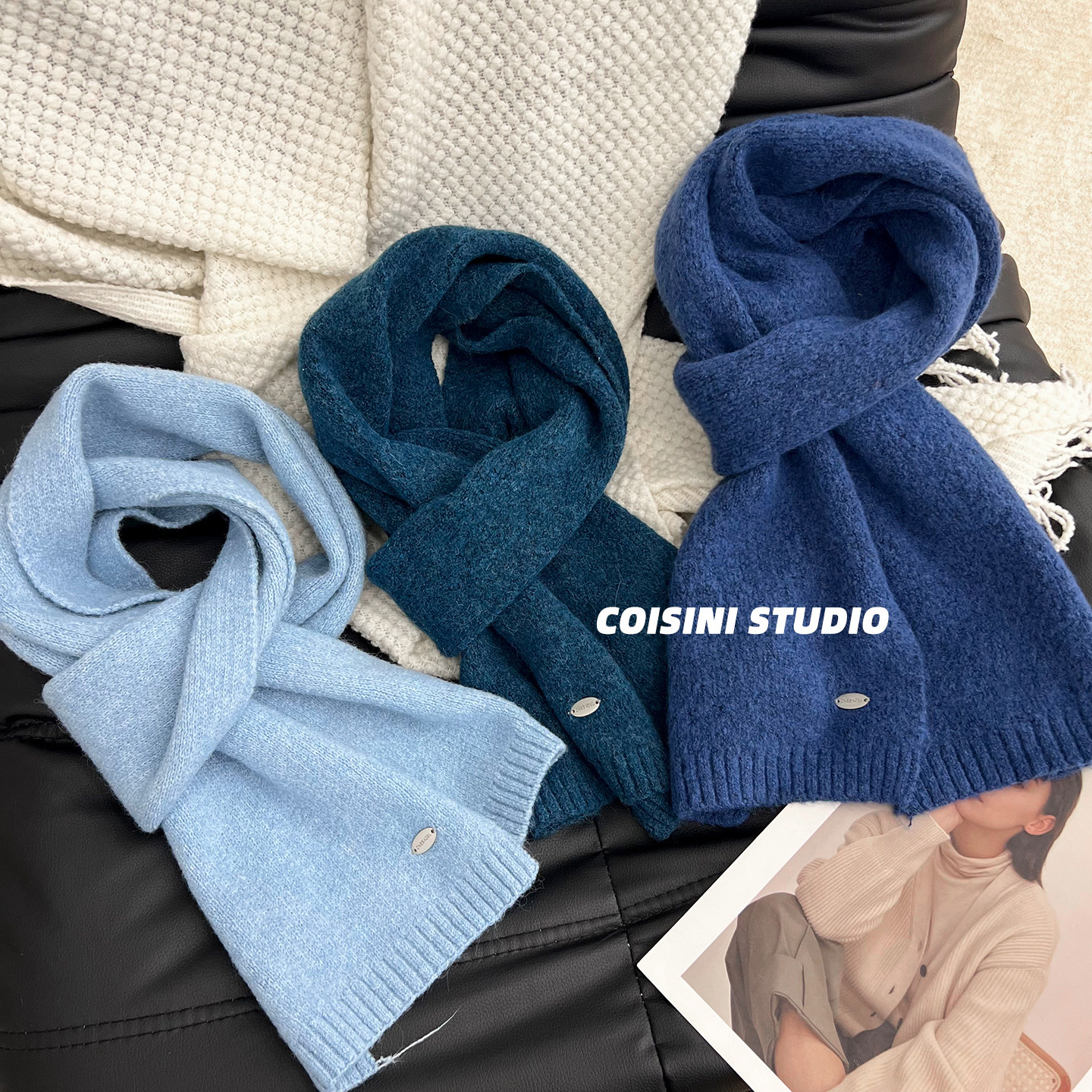 韩版ins纯色针织围巾女秋冬季保暖百搭学生情侣高级感护颈围脖潮,服饰配件/皮带/帽子/围巾,围巾/丝巾/披肩,淘宝优惠券,粉丝福利购,淘宝优惠卷