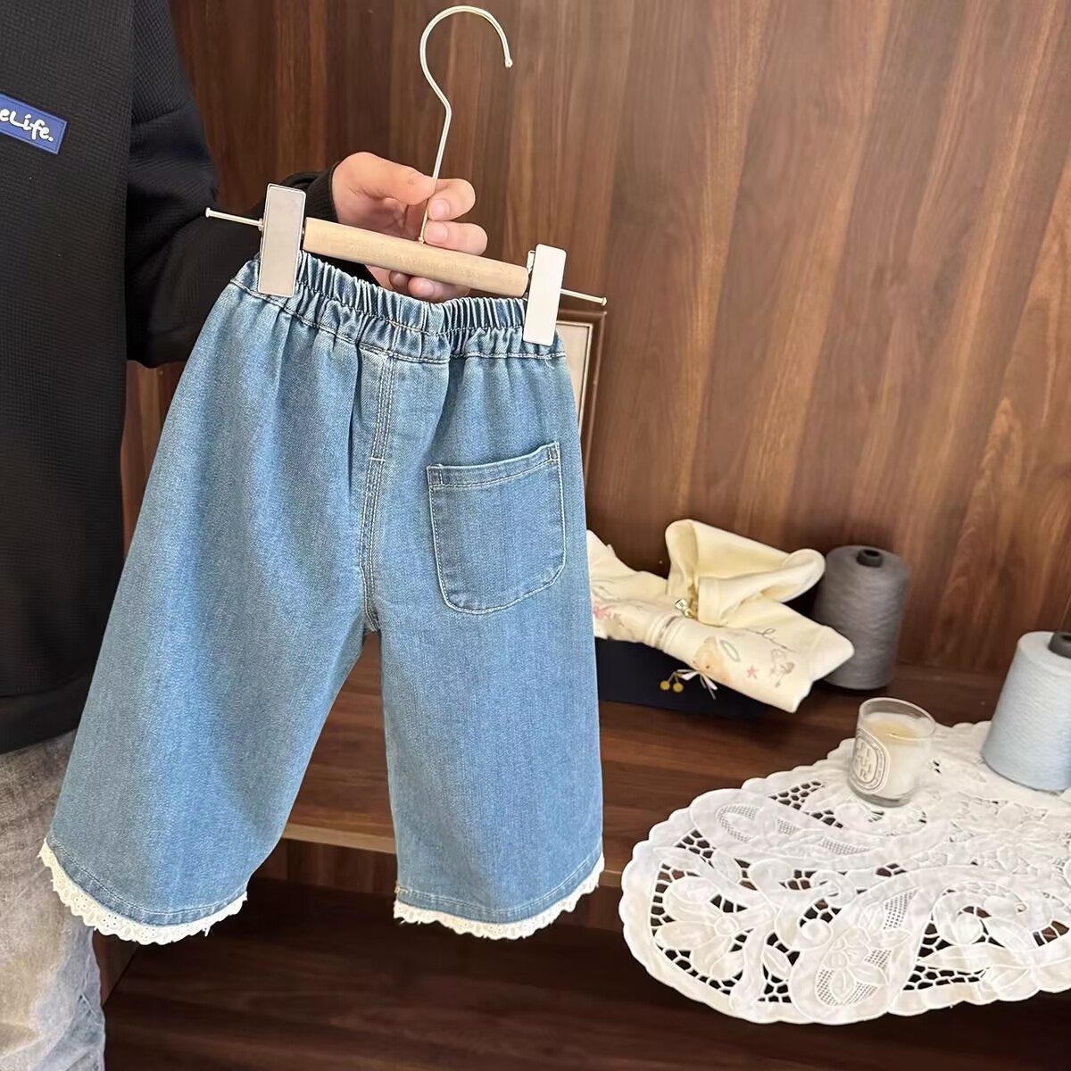 女童牛仔裤2025春秋装薄款