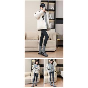 220g九分瑜伽裤 欧丝浪S801棉瑜伽打底裤 一线裆磨毛高腰哑光鲨鱼裤