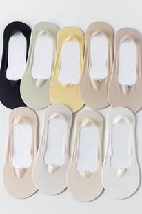 2双逸如枫女袜底2320薄任意剪面膜冰丝隐形袜毛圈棉中口纯色船袜