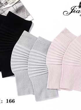 嘉雨佳166棉保暖短护膝弯型护膝25cm弹力大弯型贴合中筒空调护腿