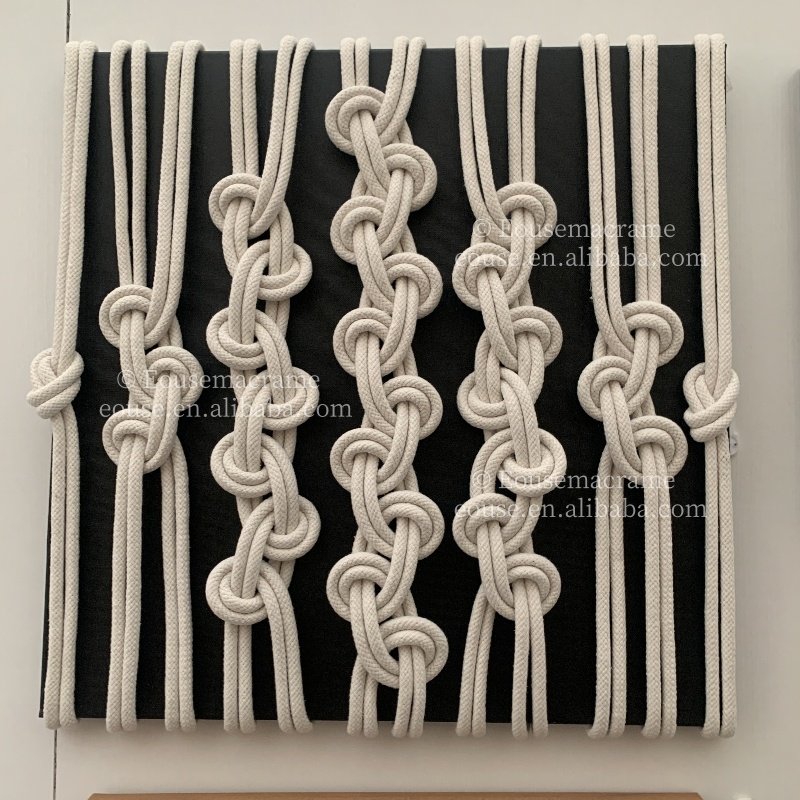 EOUSE手工棉绳编织框画艺术画挂画客厅玄关装饰画立体挂画