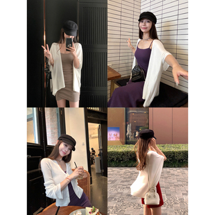 大瓶定制 涼感親膚外搭上衣女夏 冰柔雙紗100萊賽爾防曬衫 會呼吸
