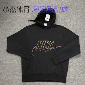 Nike耐克男子连帽套头加绒保暖彩虹刺绣卫衣 DX0542-247-010款