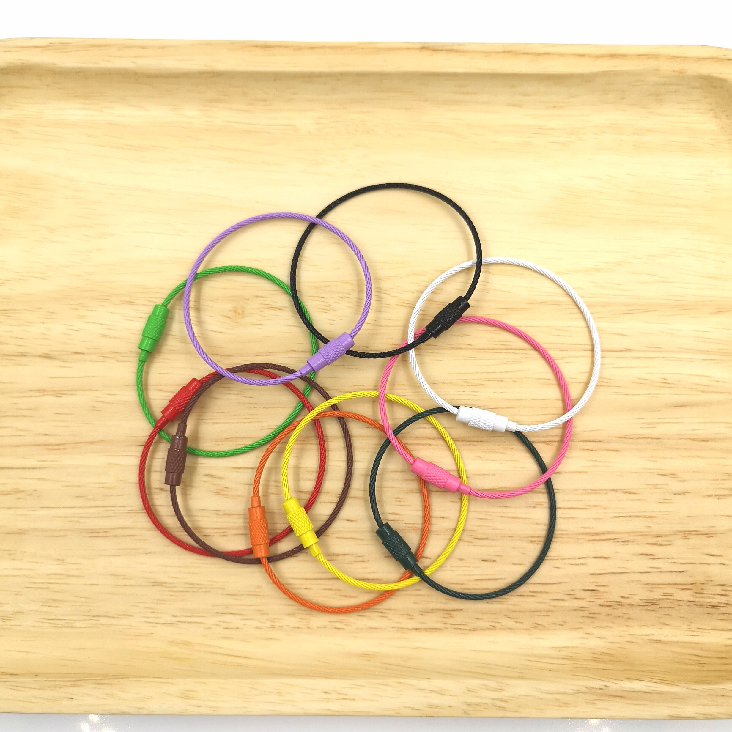 毛线好事发生钥匙扣钢丝绳钥匙圈环手工diy钩针编织手编材料包