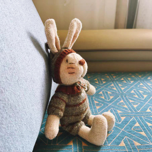 棒针玩偶材料包手工编织diy毛线兔子摆件自制织材料包送情侣礼物
