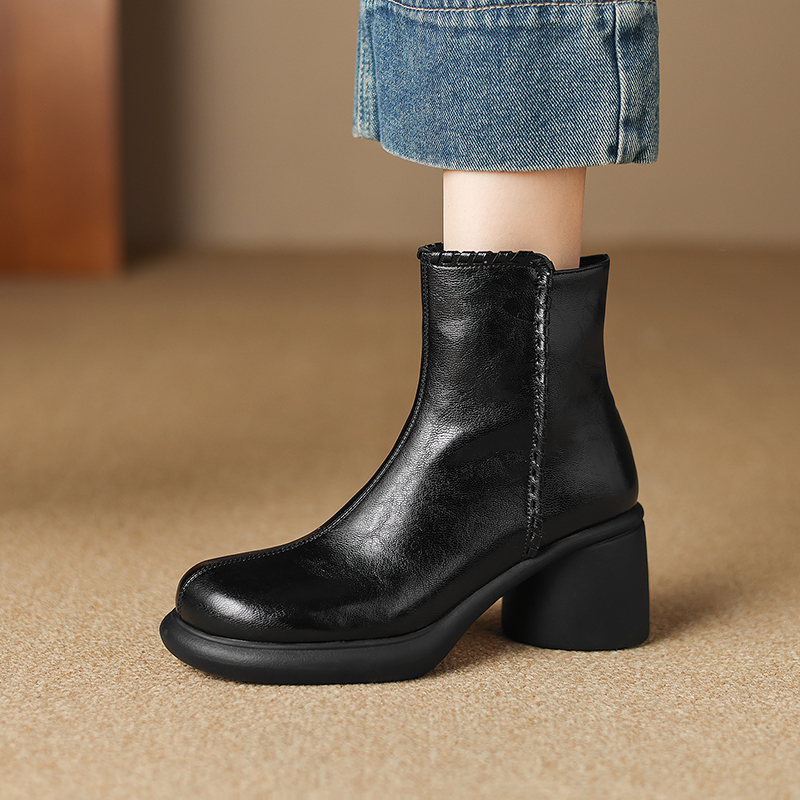 新款粗跟加绒保暖舒适雪地靴