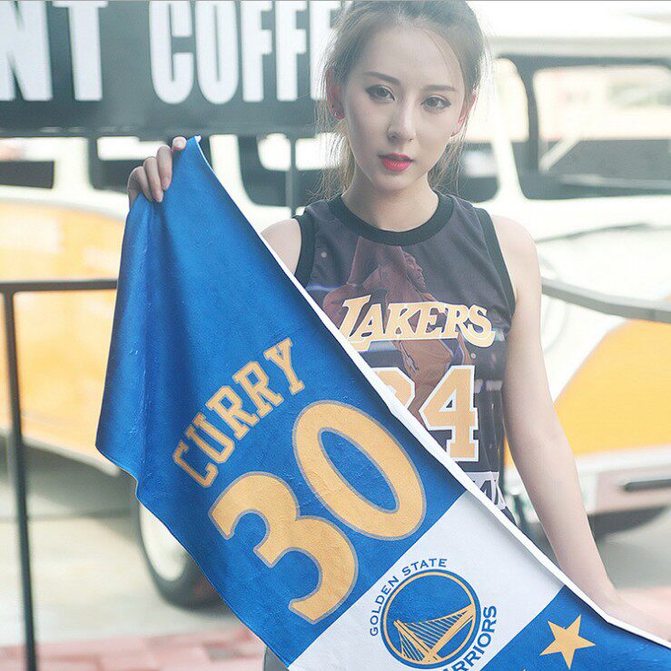 nba毛巾 勇士队 库里 CURRY篮球 运动休闲 健身比赛毛巾 浴巾定制