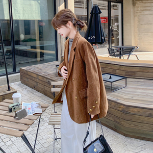 竞品 羽绒服  90绒轻薄灯芯绒西装外套图片