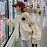 美式慵懒chic短款棒球服外套女春秋2025独特超火好看休闲小众夹克，女装短外套，2C170