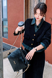 春季开工穿搭一整套女2025新款牛仔拼接小众别致上衣半身裙，女装连衣裙，2C170