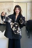 独特漂亮新中式西装外套女春秋2025超火小香风高级设计感小众西服，女装西装，2C170