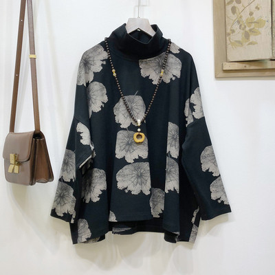 雪蓝衫显瘦减龄高领卫衣