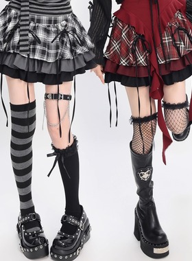 猫愿原创【黄昏序幕】重工拼接半身短裙蓬蓬裙甜酷亚比少女y2k风