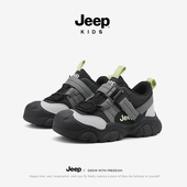 Jeep吉普童鞋 加绒防水保暖防滑皮面儿童二棉鞋 男童秋冬新款 运动鞋