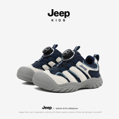 男童鞋 子加绒秋冬新款 皮面防水二棉鞋 JEEP童鞋 防滑户外儿童运动鞋