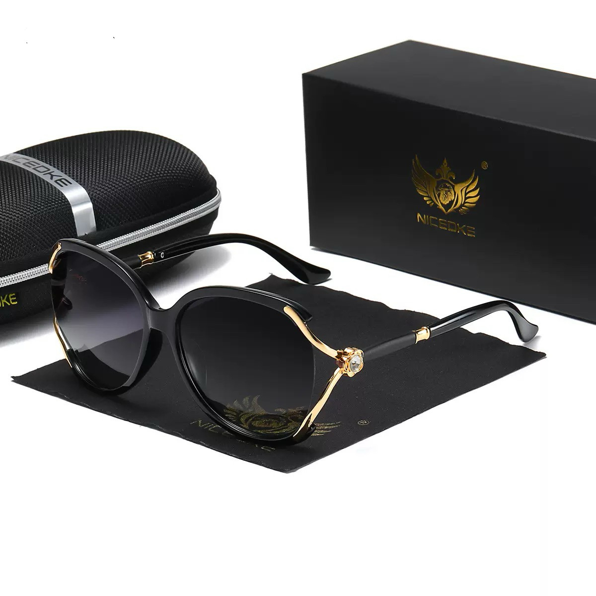 墨镜女防紫外线高级感优雅大脸显瘦开车偏光太阳镜妈妈款防晒眼镜