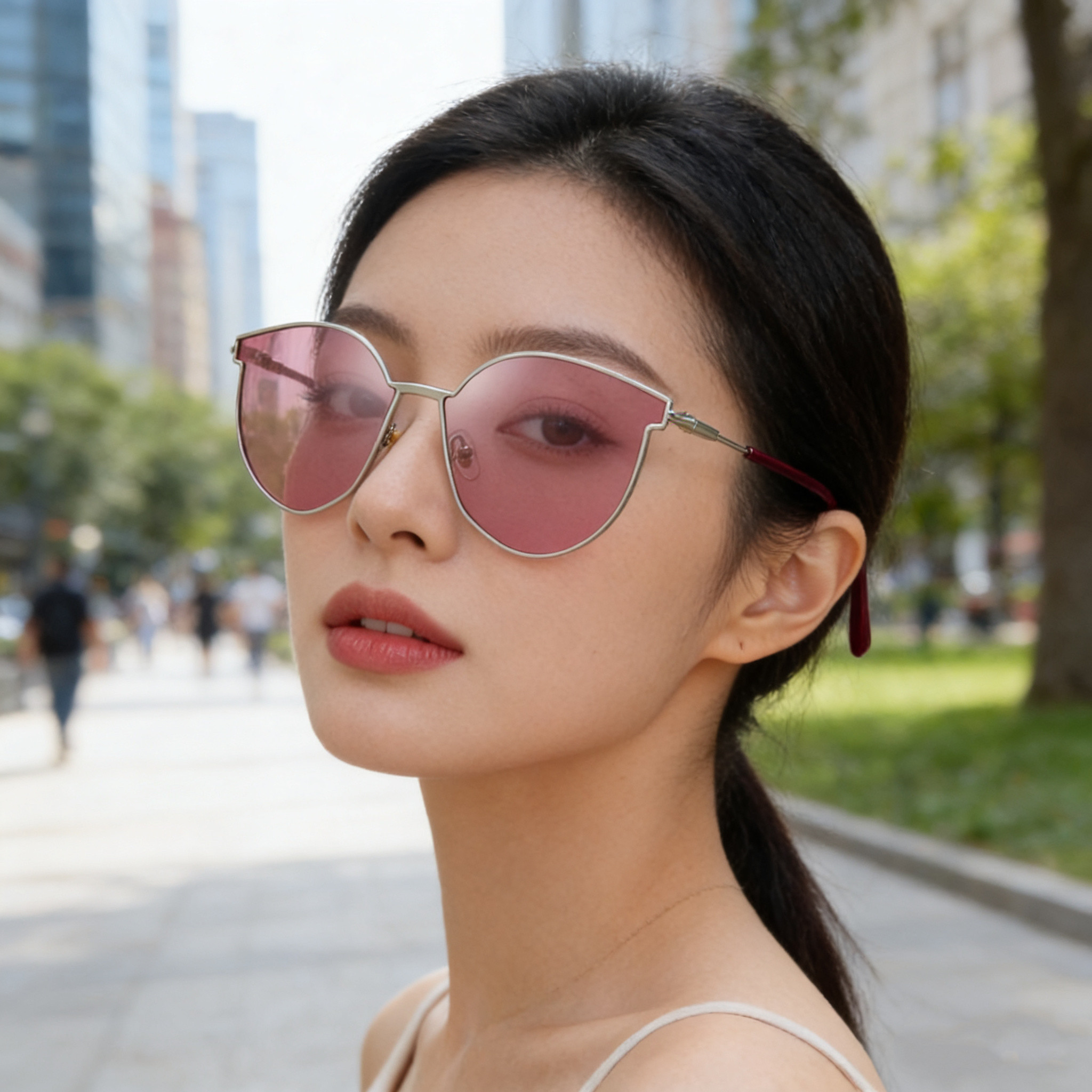 太阳镜女防紫外线防晒圆脸复古潮偏光镜韩版超轻墨镜小脸2026新款