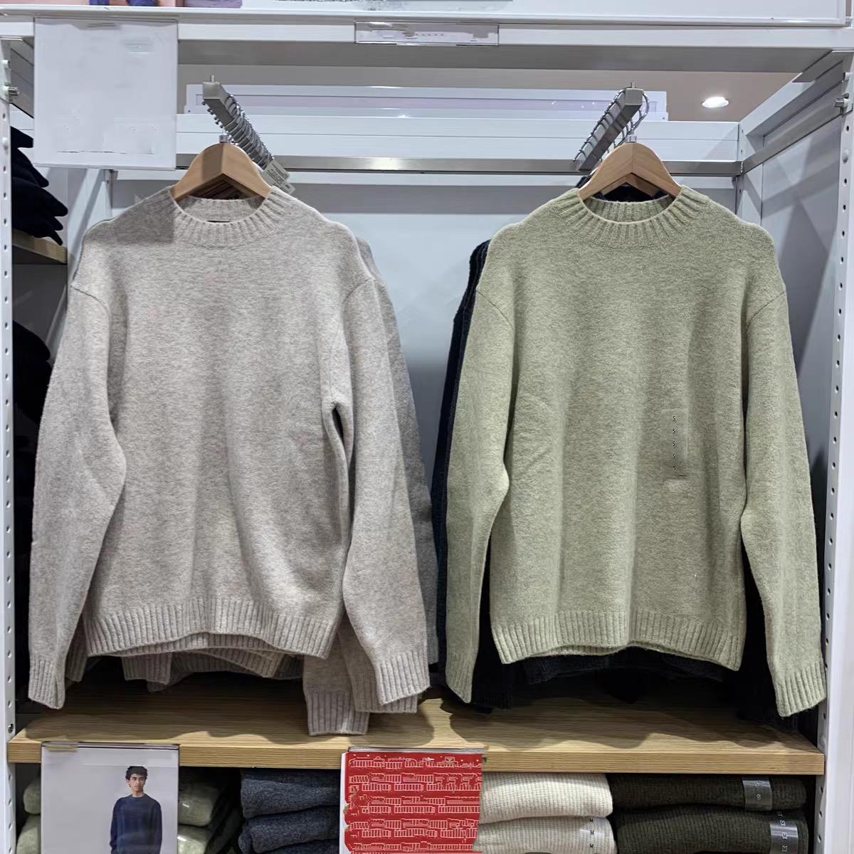 日单女装圆领针织衫2024冬季新款