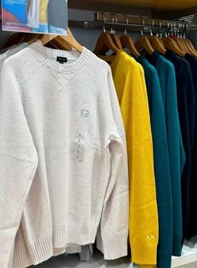 男女同款！刺绣针织衫！情侣柔软圆领长袖毛衣毛衫25秋冬款485271