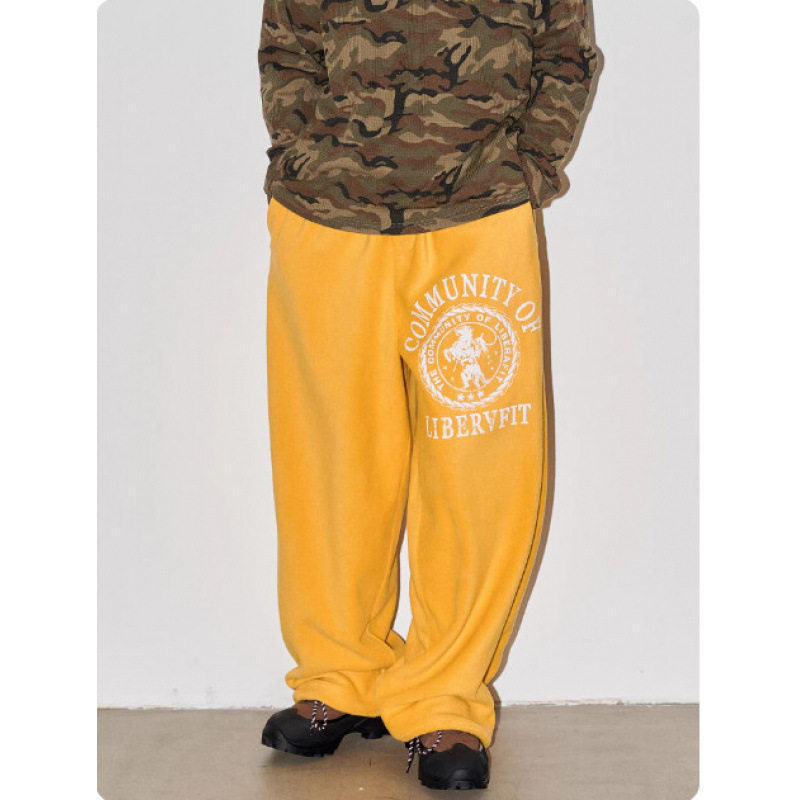 美式高街字母印花运动卫裤男款垂感松弛感宽松裤子直筒休闲阔腿裤,男装,休闲裤,淘宝优惠券,粉丝福利购,淘宝优惠卷