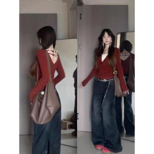 卓泽网批人棉随心裁260克手工串珠韩系假两件长袖 设计感上