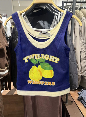 背心女2025夏季新款女休闲运动风修身无袖针织背心上衣