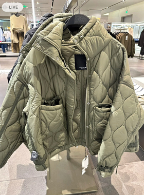 ZA2024冬季新品 女装 法式洋气休闲宽松连帽棉服夹克外套 2969248