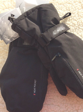 出口单板防水防滑防寒加厚加绒骑行摩托滑雪连指保暖男女手套雪卡