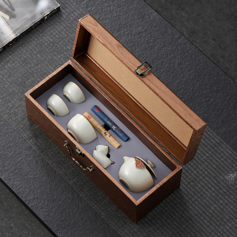 汝窑香道茶具礼盒4235