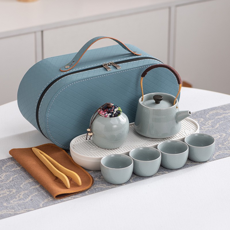 汝窑旅行茶具快客杯套装
