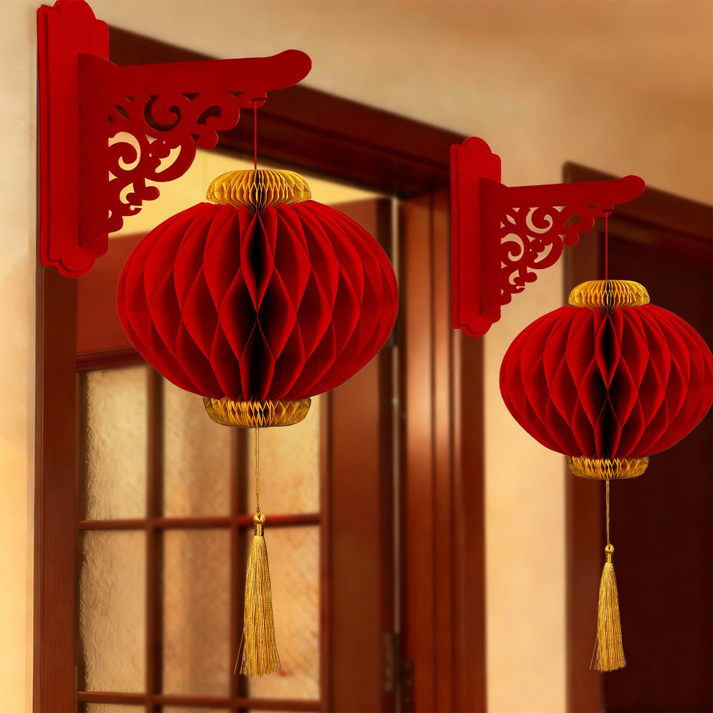 新年2026马年蜂窝球立体灯笼挂件装饰品房门壁挂春节过年布置,节庆用品/礼品,装饰灯,淘宝优惠券,粉丝福利购,淘宝优惠卷