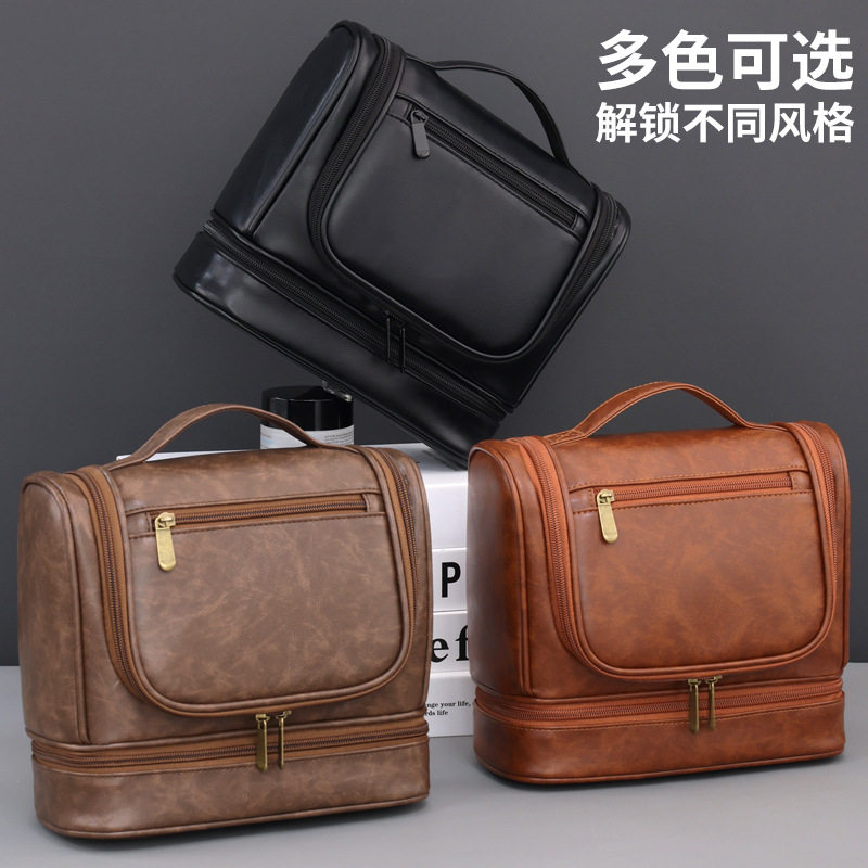 复古大容量游泳健身洗漱用品收纳包男士化妆包护肤品收纳包收纳袋